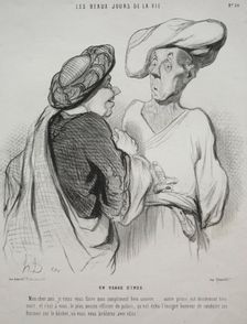 The Beautiful Days of Life, plate 30: An Indian Custom, 1844. Creator: Honoré Daumier (French, 1808-1879); Aubert