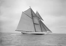 The beautiful schooner Meteor IV 1911. Creator: Kirk & Sons of Cowes
