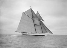 The beautiful schooner Meteor IV 1911. Creator: Kirk & Sons of Cowes