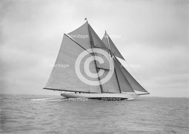 The beautiful schooner 'Meteor IV', 1911. Creator: Kirk & Sons of Cowes.