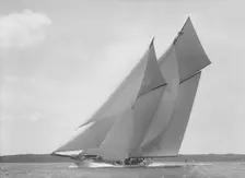 The beautiful schooner Meteor IV 1911. Creator: Kirk & Sons of Cowes