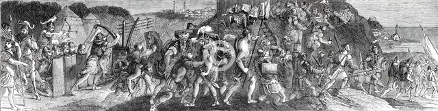The Beaucousin Collection at the National Gallery - "The Capture of Carthagena"..., 1860. Creator: Unknown.