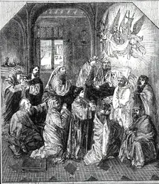 The Beaucousin Collection at the National Gallery - "The Death of the Virgin"..., 1860. Creator: Unknown