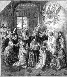 The Beaucousin Collection at the National Gallery - "The Death of the Virgin"..., 1860. Creator: Unknown