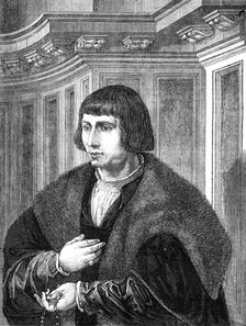 The Beaucousin Collection at the National Gallery - a portrait, by Mabuse, 1860. Creator: Unknown