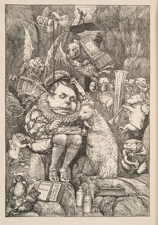 The Beaver brought paper, portfolio and pens pub. 1876. Creator: Henry Holiday (1839 - 1927)