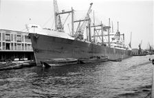 The Beaverdell in the Royal Victoria Dock, Canning Town, London, c1945-c1965. Artist: SW Rawlings