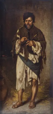 The beggar 1862-1902. Creator: Janos Valentiny