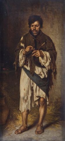 The beggar 1862-1902. Creator: Janos Valentiny