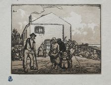 The Beggars at the Last House, 1905. Creator: Auguste Louis Lepère (French, 1849-1918)