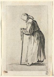 The Beggars: Beggar at Her Rosary, c. 1623. Creator: Jacques Callot (French, 1592-1635)