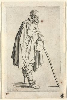 The Beggars: Beggar with Pot, c. 1623. Creator: Jacques Callot (French, 1592-1635)