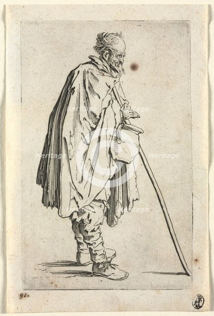 The Beggars: Beggar with Pot, c. 1623. Creator: Jacques Callot (French, 1592-1635).