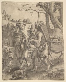 The Beggars (Eulenspiegel), 1520. Creator: Lucas van Leyden