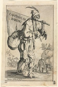 The Beggars: Frontispiece: Captain of the Barons, c. 1623. Creator: Jacques Callot (French, 1592-1635)