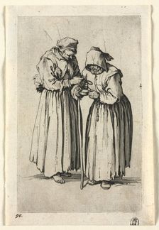 The Beggars: Two Beggar Women, c. 1623. Creator: Jacques Callot (French, 1592-1635)