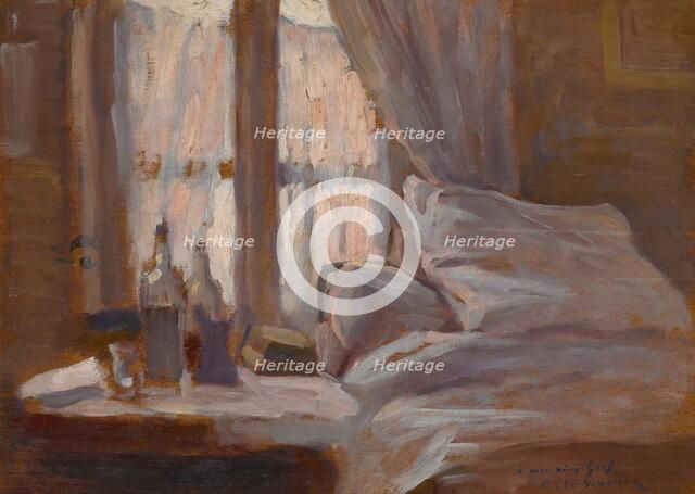The Bedroom (La Chambre à Coucher), about 1890. Creator: Henri Eugene Le Sidaner.