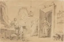 The Bedroom (Le Coucher or Ma Chemise brule). Creator: Jean-Honore Fragonard