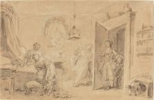 The Bedroom (Le Coucher or Ma Chemise brule). Creator: Jean-Honore Fragonard