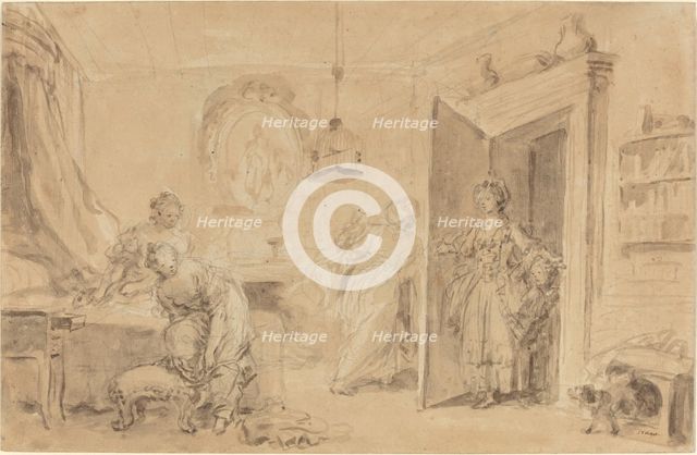 The Bedroom (Le Coucher or Ma Chemise brule). Creator: Jean-Honore Fragonard.