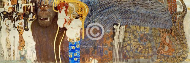 The Beethoven Frieze, Detail: The Hostile Forces, 1902. Artist: Klimt, Gustav (1862-1918)