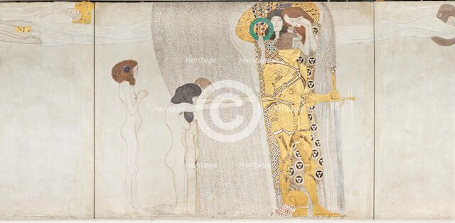 The Beethoven Frieze: Panel 3, 1901. Creator: Klimt, Gustav (1862-1918).