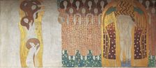 The Beethoven Frieze: "The Arts", "Paradise Choir" and "The Embracement", Panel 9, 1901. Creator: Klimt, Gustav (1862-1918)