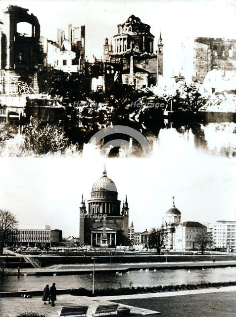 The before and after, Potsdam, Germany, World War II, c1939-c1945. Creator: Unknown.