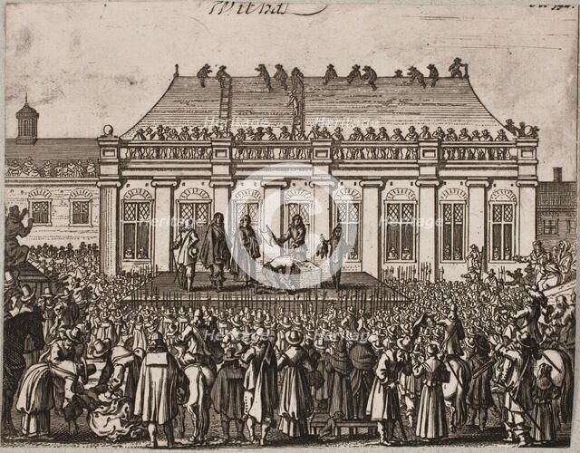 The Beheading of Charles I outside the Banqueting House, Whitehall, London. Creator: Rothgiesser, Christian Lorenzen (?-1659).