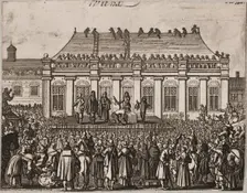 The Beheading of Charles I outside the Banqueting House, Whitehall, London. Creator: Rothgiesser, Christian Lorenzen (?-1659)