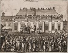 The Beheading of Charles I outside the Banqueting House, Whitehall, London. Creator: Rothgiesser, Christian Lorenzen (?-1659)