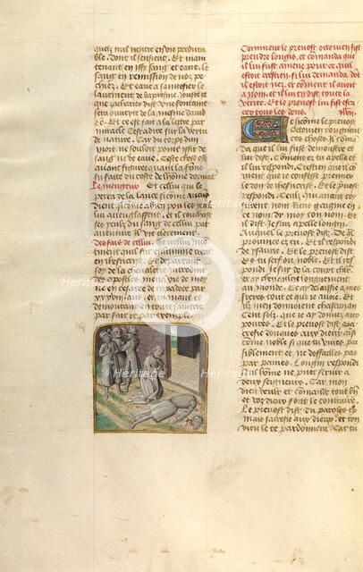 The Beheading of Longinus; Miroir Historial, about 1475. Creator: Unknown.