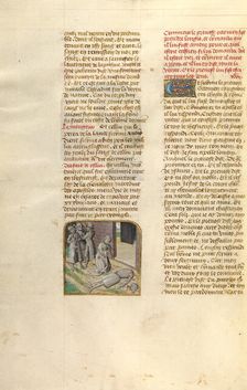 The Beheading of Longinus; Miroir Historial, about 1475. Creator: Unknown