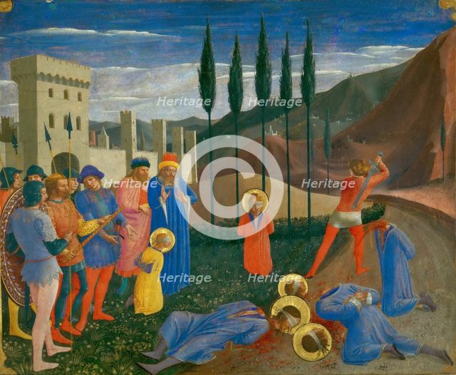 The Beheading of Saint Cosmas and Saint Damian, c. 1440. Artist: Angelico, Fra Giovanni, da Fiesole (ca. 1400-1455)