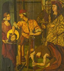 The Beheading of Saint John the Baptist, 1490/1500. Creator: Master of Palanquinos