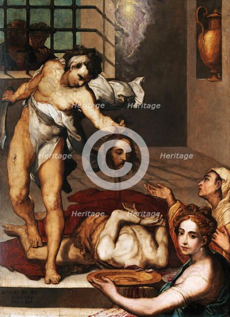 The Beheading of Saint John the Baptist, ca 1564. Creator: Pino (Marco da Siena), Marco (1521-1583).