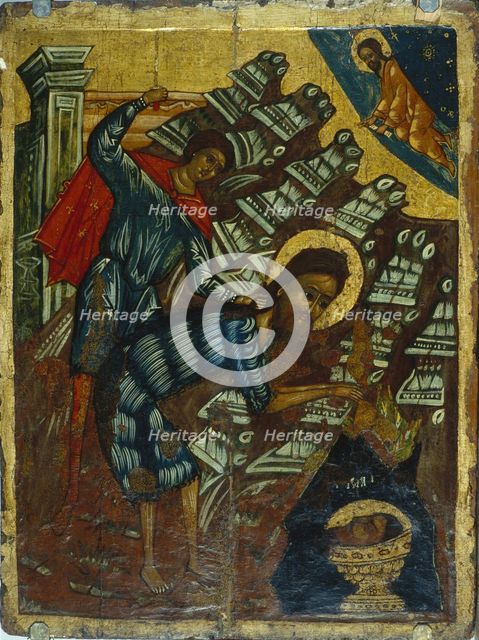 The Beheading of Saint John the Baptist, Second half of the16th cen.. Artist: Russian icon  