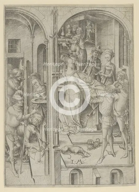 The Beheading of St. John the Baptist. Creator: Israhel van Meckenem.