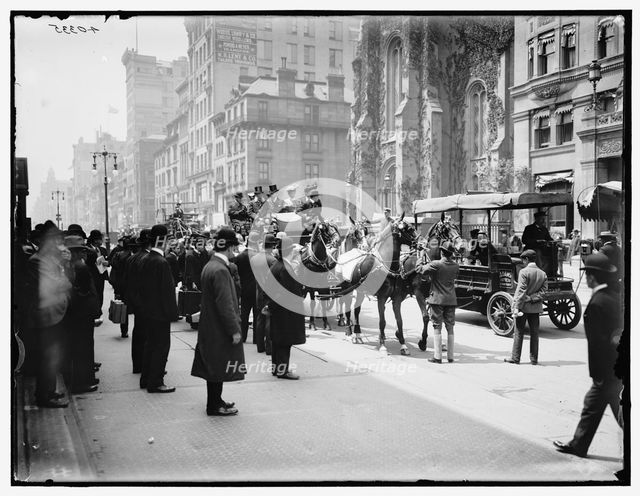 The Belmont coach, New York, between 1900 and 1915. Creator: Unknown.