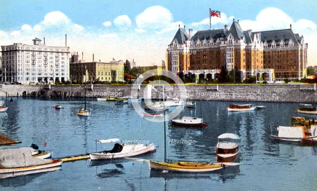 The Belmont Building, Union Club and Empress Hotel, Victoria, British Columbia, Canada, c1900s. Artist: Unknown