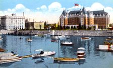 The Belmont Building, Union Club and Empress Hotel, Victoria, British Columbia, Canada, c1900s