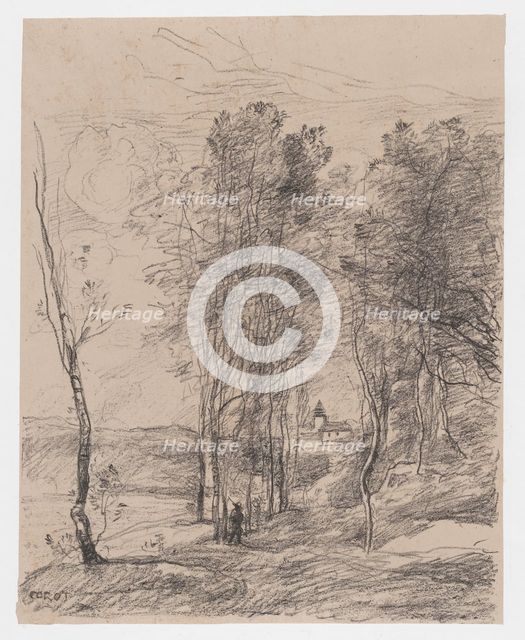 The Belfry of St.-Nicolas-les-Arras, 1871-72. Creator: Jean-Baptiste-Camille Corot.