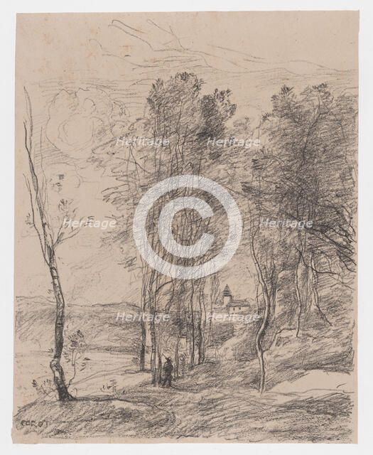 The Belfry of St.-Nicolas-les-Arras, 1871-72. Creator: Jean-Baptiste-Camille Corot.