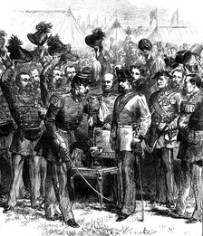 The Belgian Gardes Civiques at Wimbledon Camp: "The Vin d’Honneur", 1871. Creator: Unknown