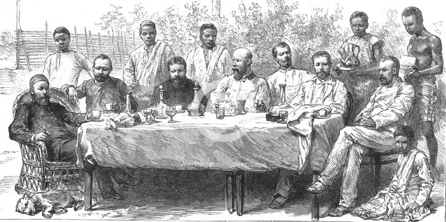 ''The Belgium Anti-Slavery Society on the Congo; The Banquet given to the Society at the Italian Con Creator: Unknown.
