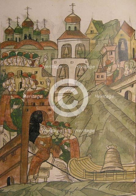 The bell of the people's assembly will not ring in Novgorod again (From the Illuminated Compiled Chr Artist: Ancient Russian Art  