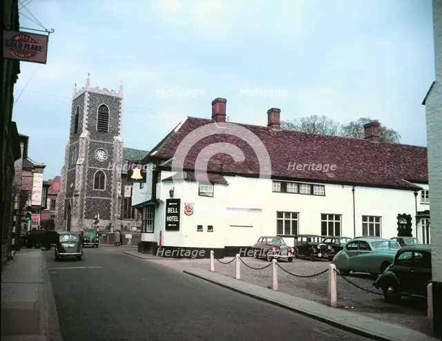 The Bell public house, Thetford, Norfolk, c1960s. Creator: Arthur Charles Kirby Ware.