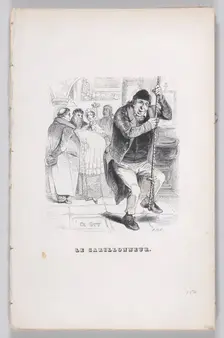 The Bell Ringer from The Complete Works of Béranger, 1836. Creator: John Thompson