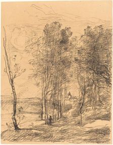 The Bell Tower of St. Nicolas-Lez-Arras (Le Clocher de St. Nicolas-Lez-Arras), 1871. Creator: Jean-Baptiste-Camille Corot