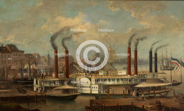 The "Belle Creole" at New Orleans, ca. 1845-1849. Creator: Unknown.